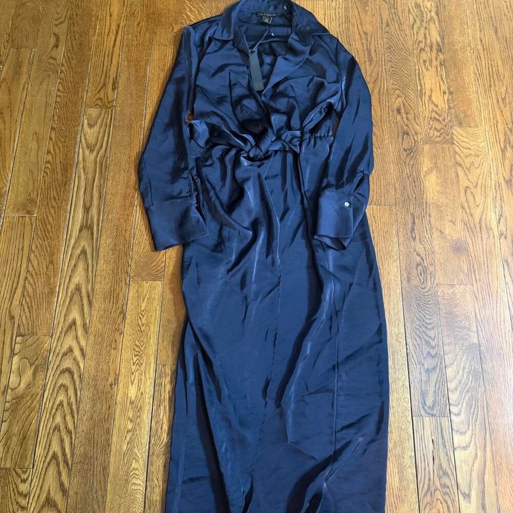 NWT House of Harlow 1960 navy blue wrap dress with tie waist #wrapdress #formal